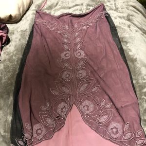 Size12/10 Dusty pink Gatsby vibe skirt set by French Connection